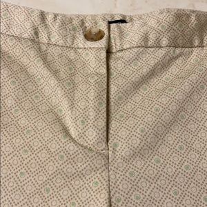 Izod capri pants -khaki with green dots